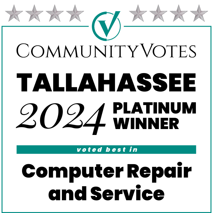 Community Votes Tallahassee 2024 Platinum Winner - Computer Repair and Service