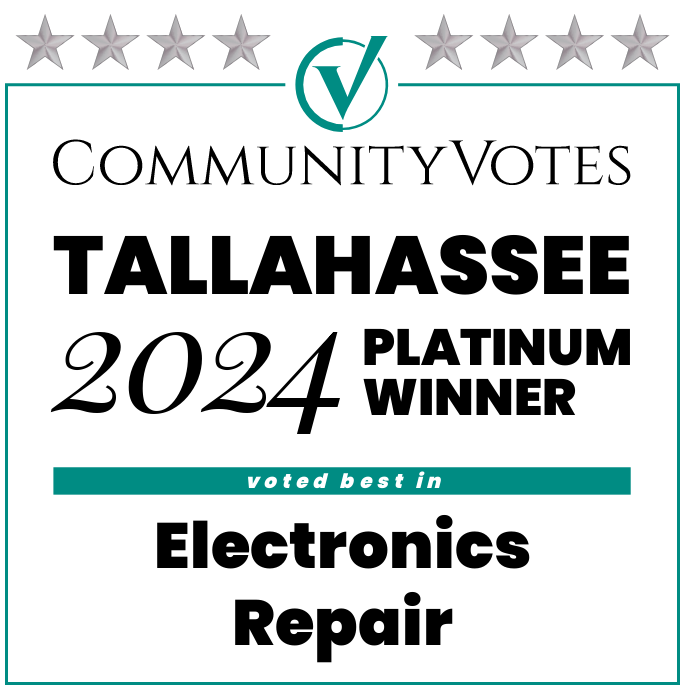 Community Votes Tallahassee 2024 Platinum Winner - Electronics Repair