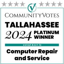 Community Votes Tallahassee 2024 Platinum Winner - Computer Repair and Service