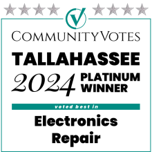 Community Votes Tallahassee 2024 Platinum Winner - Electronics Repair